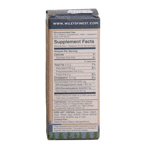 Wiley's Fish Oil back label