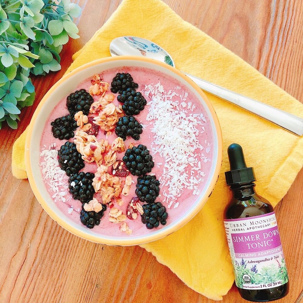 Simmer Down Smoothie Bowl to Calm and Nourish Your Nervous System by Stephanie Dalton