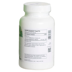 Thorne Magnesium back label